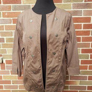CJ Banks Light Jacket Brown Size X (14W)